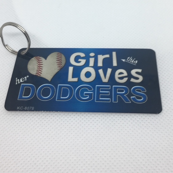 Dodgers Baseball Accessories - This Girl Loves her Dodgers Novelty Key Chain
